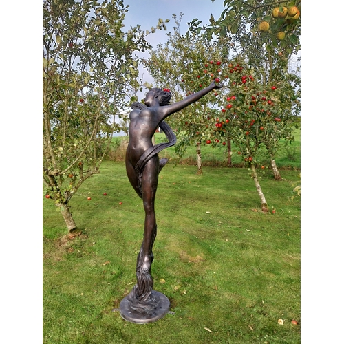 371 - Exceptional quality bronze sculpture of a ballerina {235cm H x 118cm W x 80cm D}