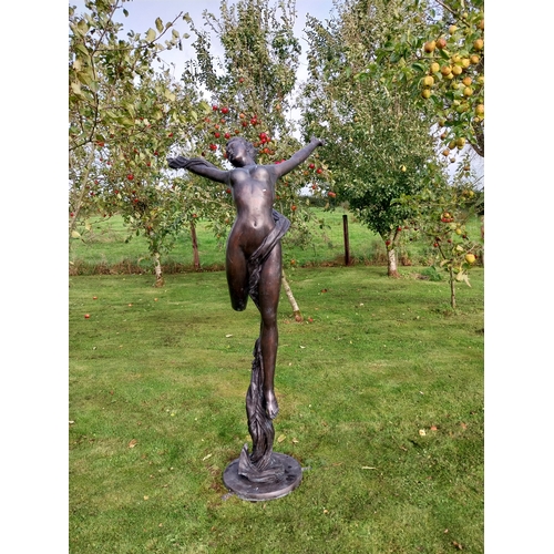 371 - Exceptional quality bronze sculpture of a ballerina {235cm H x 118cm W x 80cm D}