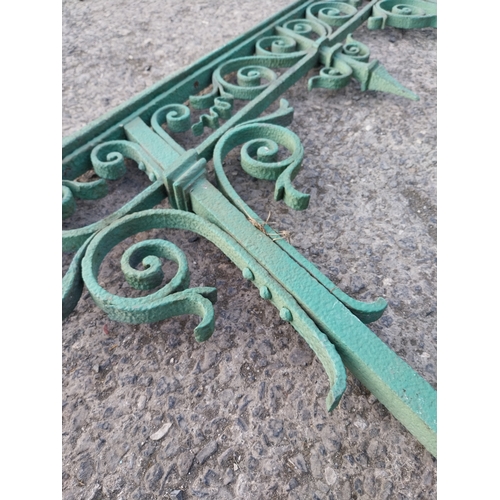 410 - Rare 19th C. wrought iron bannisters decorated with birds {120cm H x 280cm W x 12cm D}