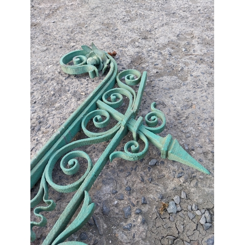 410 - Rare 19th C. wrought iron bannisters decorated with birds {120cm H x 280cm W x 12cm D}