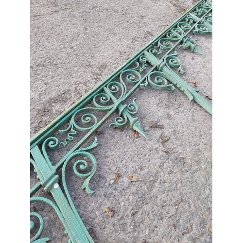 411 - Rare 19th C. wrought iron bannisters decorated with birds {120cm H x 280cm W x 12cm D}