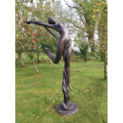 371 - Exceptional quality bronze sculpture of a ballerina {235cm H x 118cm W x 80cm D}