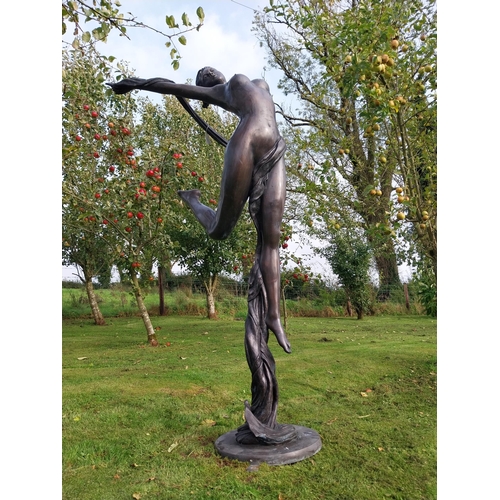 371 - Exceptional quality bronze sculpture of a ballerina {235cm H x 118cm W x 80cm D}