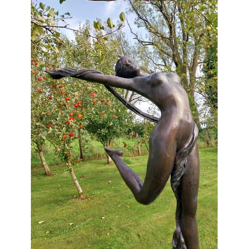 371 - Exceptional quality bronze sculpture of a ballerina {235cm H x 118cm W x 80cm D}