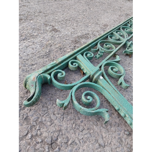 411 - Rare 19th C. wrought iron bannisters decorated with birds {120cm H x 280cm W x 12cm D}