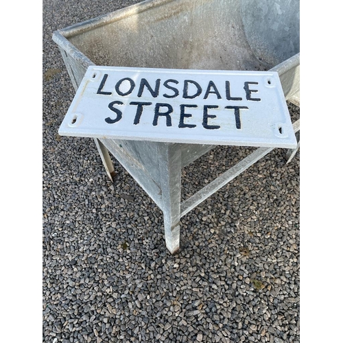 641 - Cast iron Lonsdale street sign {25cm H x 50cm W}