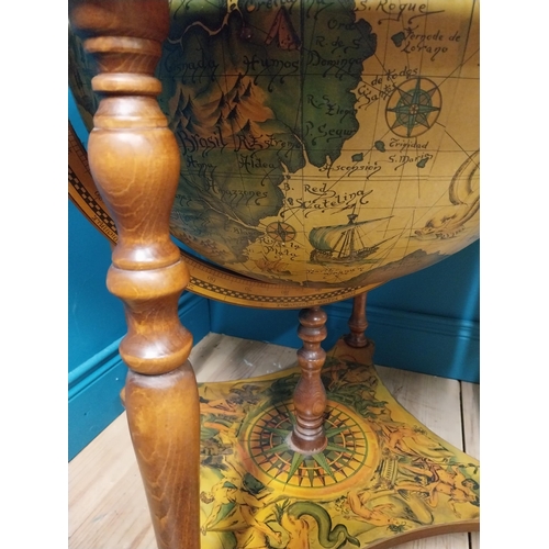 110A - Drinks cabinet in the form of a world globe {94cm H x 78cm Dia.}