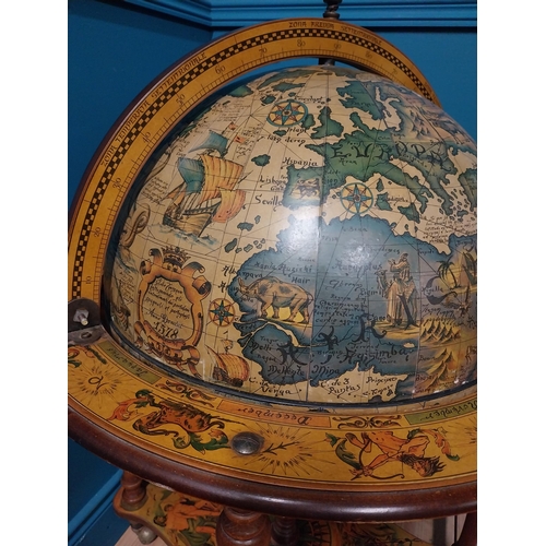 110A - Drinks cabinet in the form of a world globe {94cm H x 78cm Dia.}