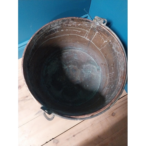 115A - 19th C. Brass and copper log bucket {69cm H x 52cm Dia.}