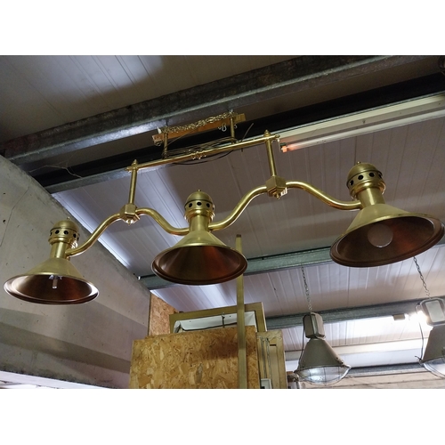 354 - Good quality brass Bar - Pub downlighter {90 cm H x 190 cm W x 40 cm D}.