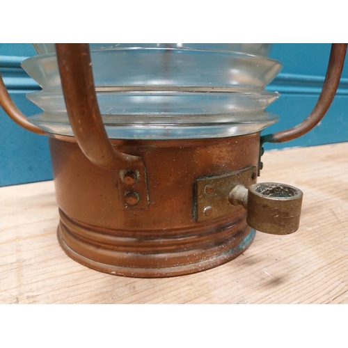 355A - 19th C. brass and copper ships lantern {23cm H x 28cm Dia}