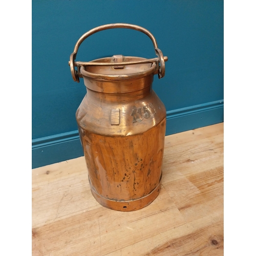 505A - Copper creamery can {60cm H x 31cm Dia}