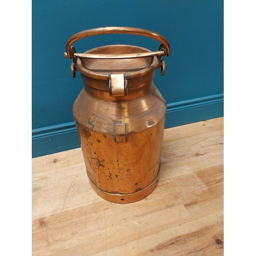 505A - Copper creamery can {60cm H x 31cm Dia}