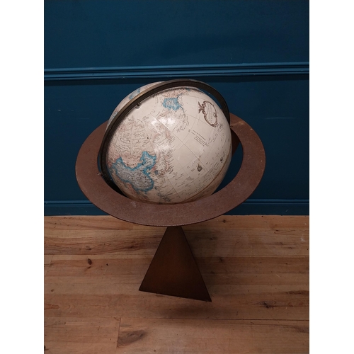 576A - World globe raised on metal stand {120cm H x 60cm Dia}