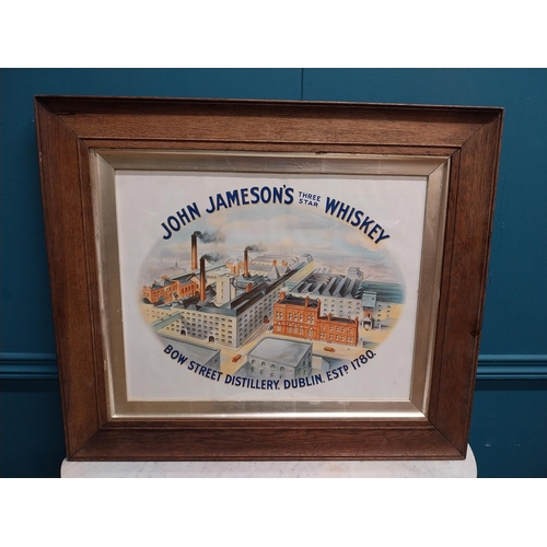 625A - John Jameson's three star Whiskey framed advertising print {60cm H x 70cm W}