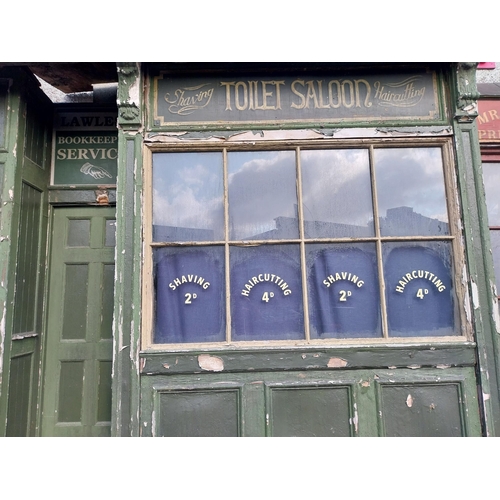 373 - Painted timber and glass shop front in the Victorian used in Penny Dreadful TV series and Riper Stre... 