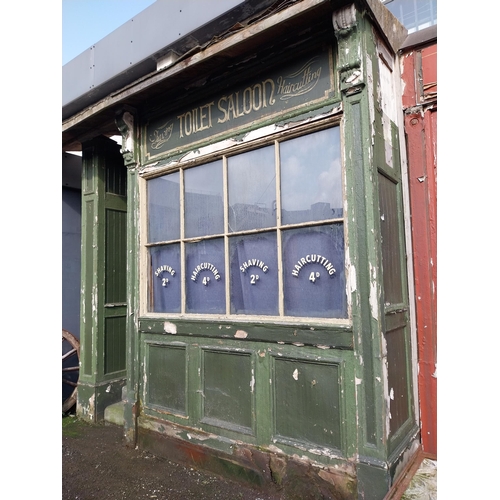 373 - Painted timber and glass shop front in the Victorian used in Penny Dreadful TV series and Riper Stre... 