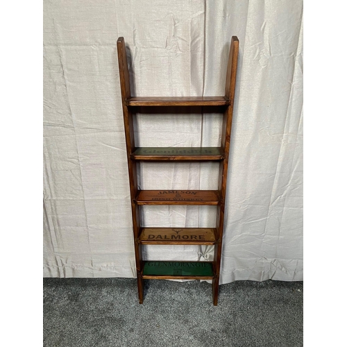 232A - Advertising whiskey Step ladder. {133 cm H x 44 cm W}.