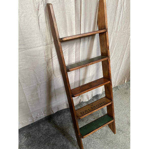 232A - Advertising whiskey Step ladder. {133 cm H x 44 cm W}.