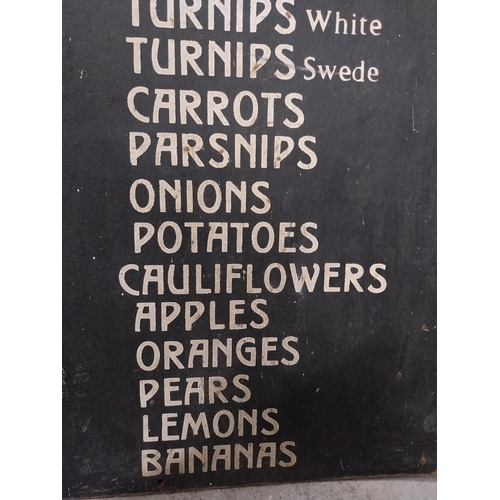 33 - 1950's Grocery Shop cardboard price list. {61 cm H x 46 cm D}.