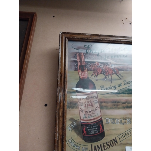 57 - Jameson Irish Whiskey Golf at Portmarnock advertising print mounted in gilt frame. {42 cm H x 59 cm ... 