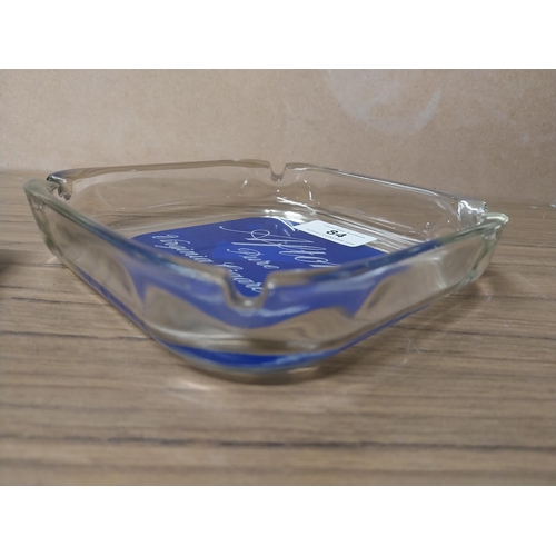 84 - Afton Pure Virginia Cigarettes glass ashtray {3 cm H x 15 cm Dia.}  and John Player cigarettes Wade ... 