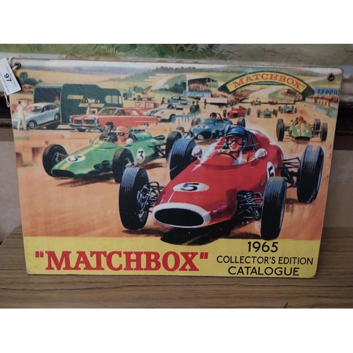 97 - 1965 Matchbox Collector's Edition cardboard showcard. {28 cm H x 31 cm W}.