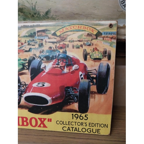 97 - 1965 Matchbox Collector's Edition cardboard showcard. {28 cm H x 31 cm W}.