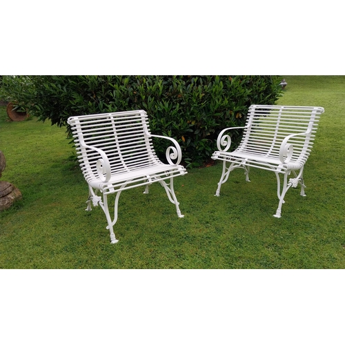 150 - Pair of exceptional quality hand forged wrought iron Arras style arm chairs {80 cm H x 65 cm W x 66 ... 