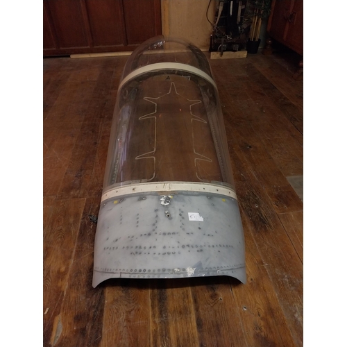 153 - Rare Buccaneer fighter jet cockpit cover {70 cm H x 270 cm W x 90 cm D}. (not available to view in p... 