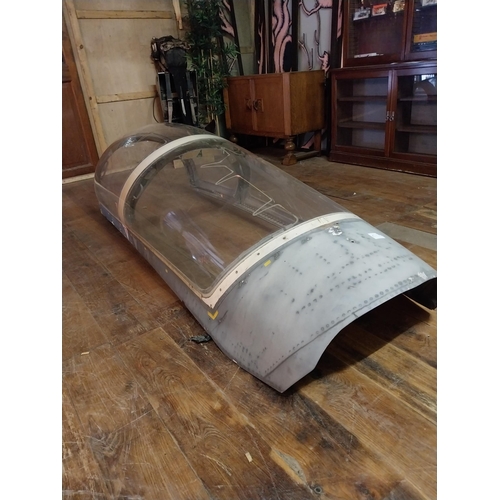 153 - Rare Buccaneer fighter jet cockpit cover {70 cm H x 270 cm W x 90 cm D}. (not available to view in p... 