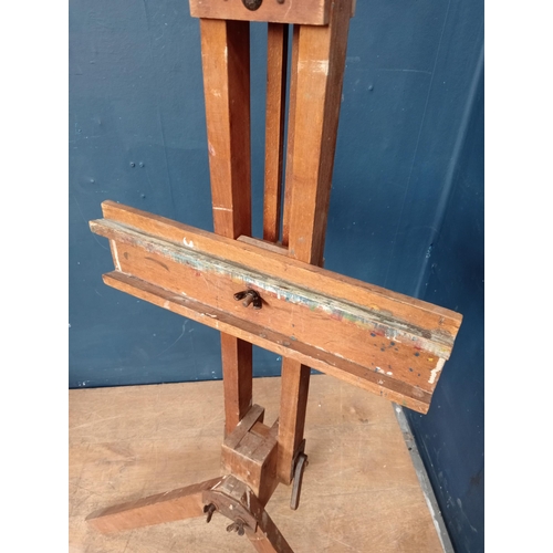 233 - Wooden artist's easel  {H 192cm x W 80cm x D 50cm }.