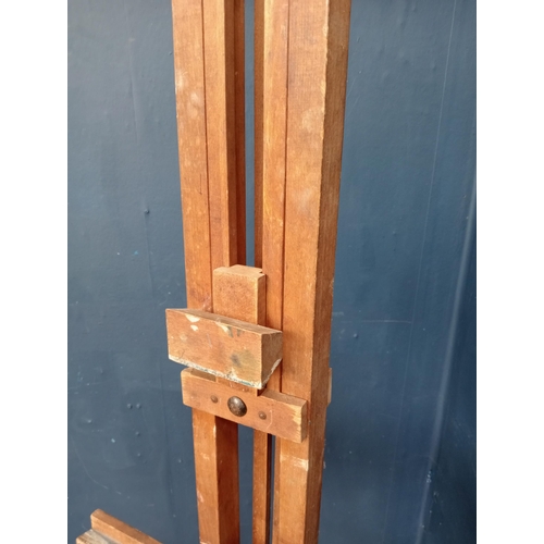 233 - Wooden artist's easel  {H 192cm x W 80cm x D 50cm }.