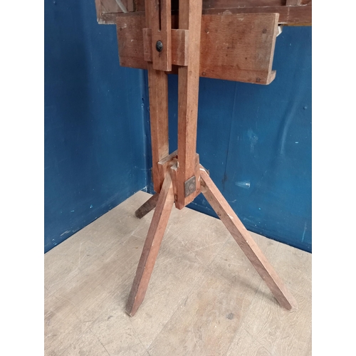 233 - Wooden artist's easel  {H 192cm x W 80cm x D 50cm }.