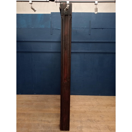 241 - Carved oak divider in the Gothic style. {H 240cm x W 18cm x D 174cm}.