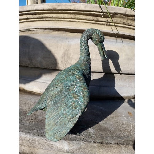 270 - Exceptional quality bronze sculpture of Duck. {36 cm H x 33 cm W  x 29 cm D}.