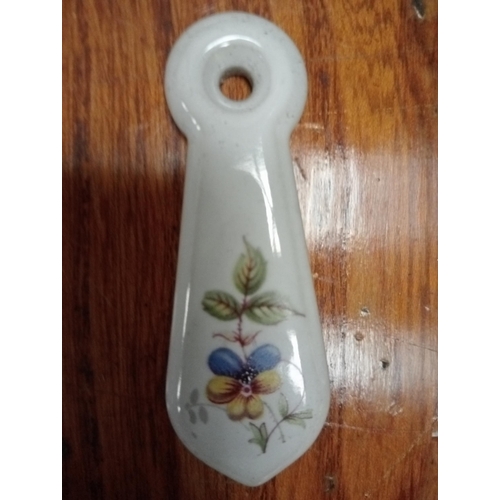 279A - Five pairs of ceramic keyhole covers {H 7cm x W 2cm }.