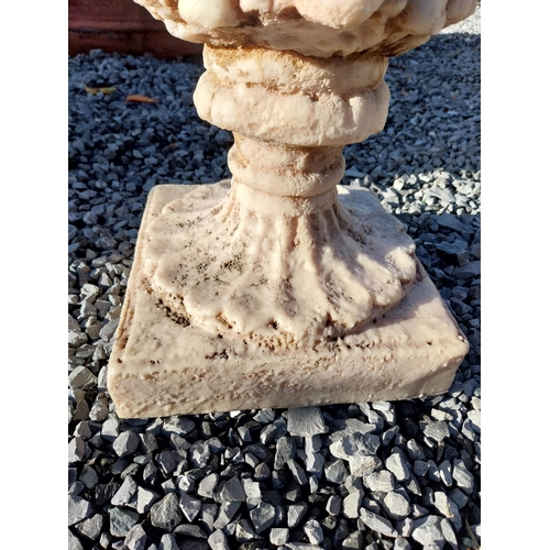 290 - Decorative marbleised resin Roman urn. {60 cm H x 40 cm W x 40 cm D}