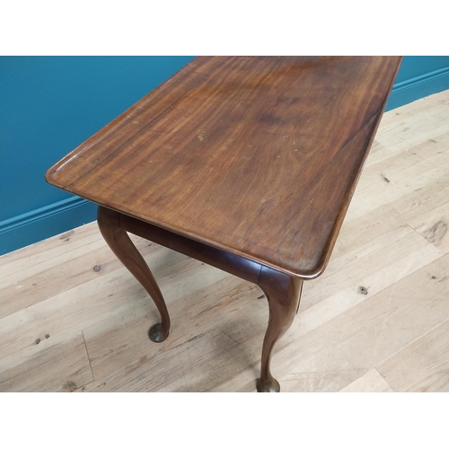 297 - 19th C. Irish mahogany dish top silver table raised on cabriole legs and pad feet {68 cm H x 77 cm W... 