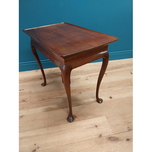 297 - 19th C. Irish mahogany dish top silver table raised on cabriole legs and pad feet {68 cm H x 77 cm W... 