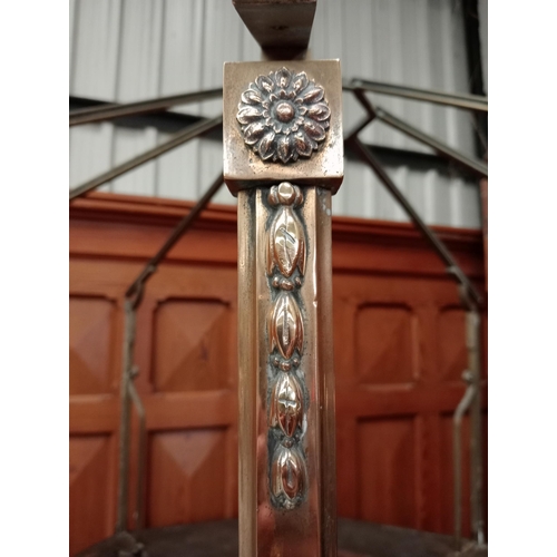 346 - Unusual 19th C. oak and brass ticket booth. {H 220cm x W 157cm x 157cm }.