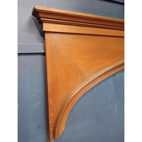 349 - Early 20th C. Oak arched door head.  {H 79cm x W 220cm x D 9cm }.