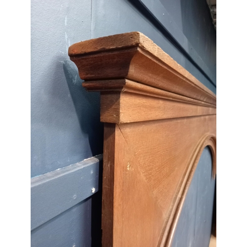 349 - Early 20th C. Oak arched door head.  {H 79cm x W 220cm x D 9cm }.