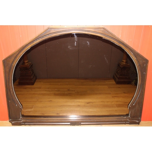 365 - Oak framed half moon Moroccan style wall mirror from Howl of the Moon. {H 185cm x W 236cm }.