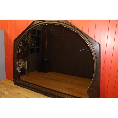 365 - Oak framed half moon Moroccan style wall mirror from Howl of the Moon. {H 185cm x W 236cm }.