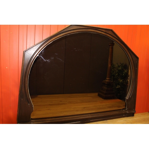 365 - Oak framed half moon Moroccan style wall mirror from Howl of the Moon. {H 185cm x W 236cm }.