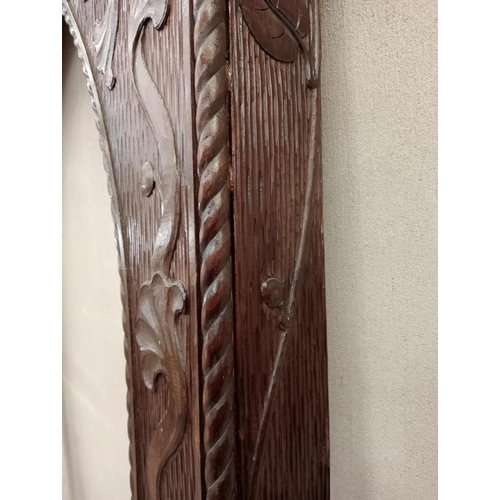 370 - 19th C. Oak carved archway. {H 224cm x W 116cm x D 10cm}.