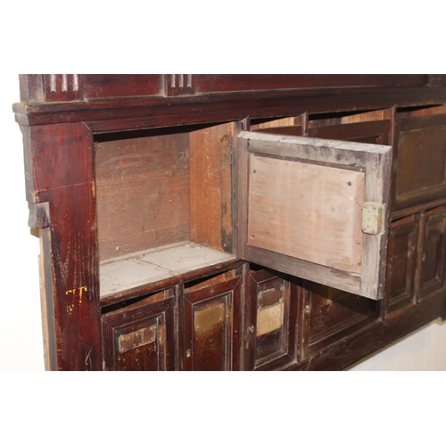 374 - Early 19th C.  apartment post box cabinet with ten doors {H110cm x W 175cm x D 10cm }.