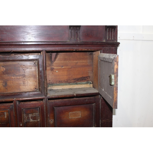 375 - Early 19th C. apartment post box cabinet with nine doors  {H 110cm x W 175cm x D 10cm }.