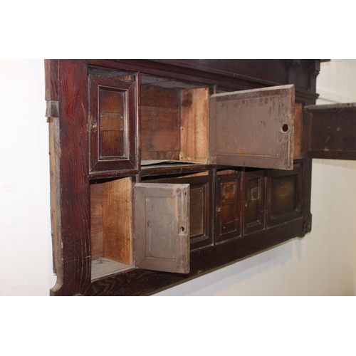 375 - Early 19th C. apartment post box cabinet with nine doors  {H 110cm x W 175cm x D 10cm }.